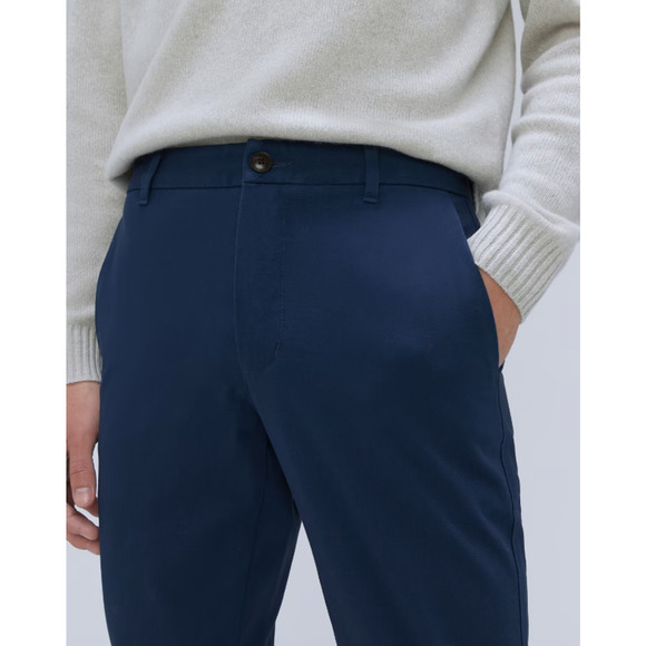 Everlane Mens Uniform Performance Chino Size 32x30 Straight Pant Navy Blue NWT - Picture 3 of 13